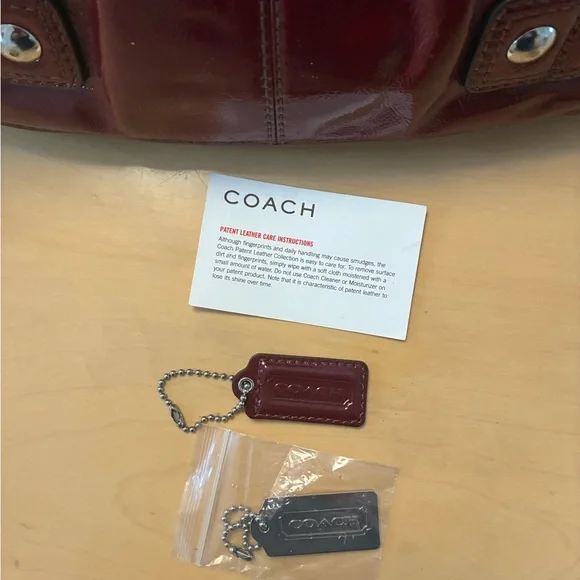 Coach Zoe Hobo Deep Red Leather Shoulder Bag - Picture 11 of 11